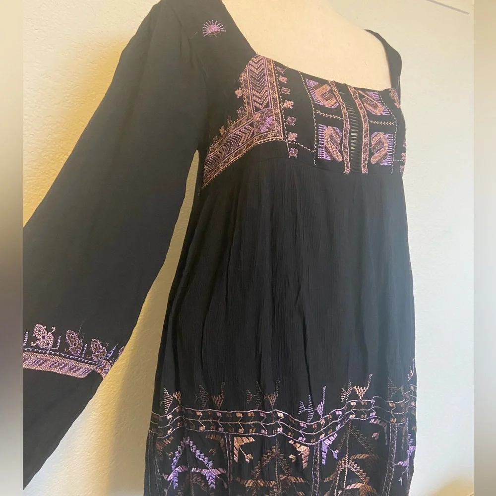 Free People Rhiannon Embroidered Mini Dress S NWT